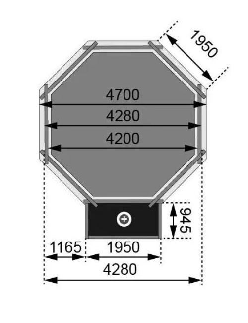 bazén KARIBU model 2B (44411) 5,5 x 4,7 m