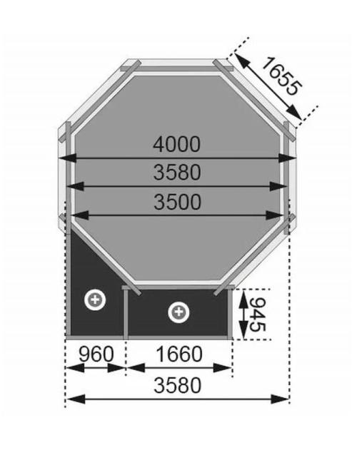 bazén KARIBU model 1C (44408) 4,8 x 4,0 m