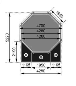 bazén KARIBU model 2D (44413) 5,5 x 4,7 m