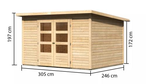 dřevěný domek KARIBU STOCKACH 5 (82982) natur