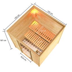 finská sauna KARIBU JARA (6172) - V164