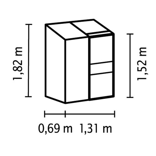 skleník VITAVIA IDA 900 PC 6 mm čierny