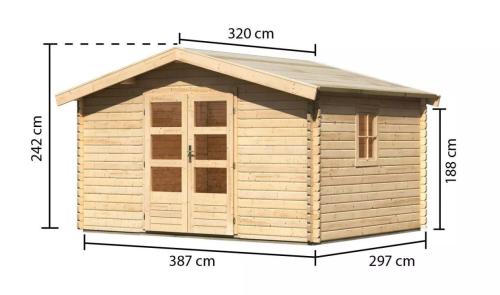 dřevěný domek KARIBU MELDORF 5 (91495) natur