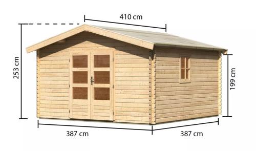 dřevěný domek KARIBU MELDORF 6 (91496) natur