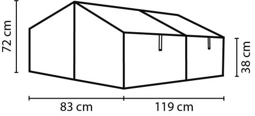 parenisko VITAVIA GAIA JUMBO číre sklo 3 mm čierne