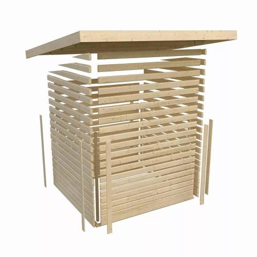 fínska sauna KARIBU PELLE (40176) terragrau