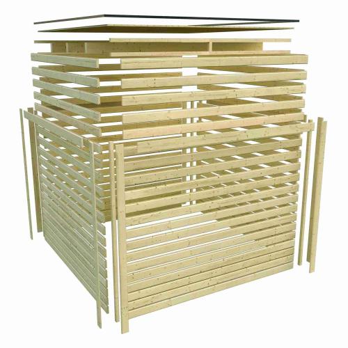 finská sauna KARIBU TERNING 3A (92705) s předsíní natur SET