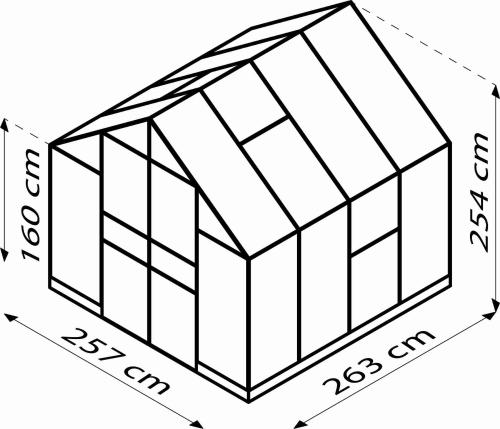 skleník VITAVIA OLYMP 6700 PC 4 mm stříbrný