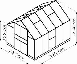 skleník VITAVIA OLYMP 8300 PC 6 mm černý 