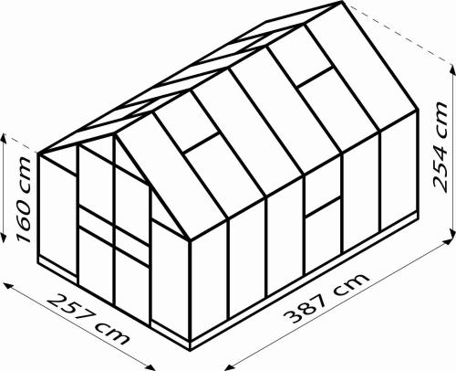 skleník VITAVIA OLYMP 9900 PC 4 mm černý