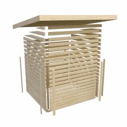 finská sauna KARIBU SKROLLAN 2 (92733) s předsíní natur SET