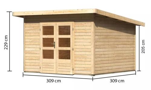 dřevěný domek KARIBU NORTHEIM 3 (73277) natur