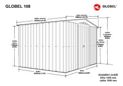 domek GLOBEL 108 ANTRACIT se střešním oknem - V154