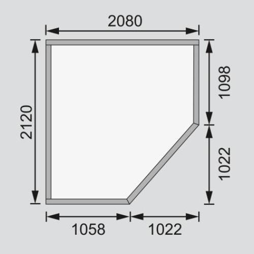 dřevěný domek KARIBU SCHWANDORF 3 (73468) terragrau