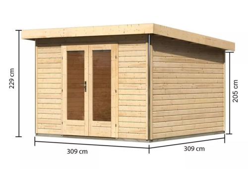 dřevěný domek KARIBU RADEBURG 1 (31462) natur