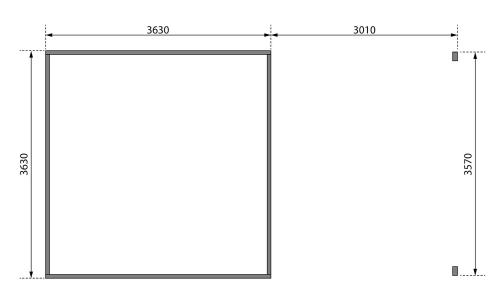 dřevěný domek KARIBU RADEBURG 3 + přístavek 330 cm (31486) natur 