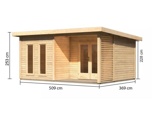 dřevěný domek KARIBU RADEBURG 5 (31490) natur