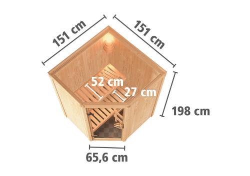 fínska sauna KARIBU LARIN (85554)