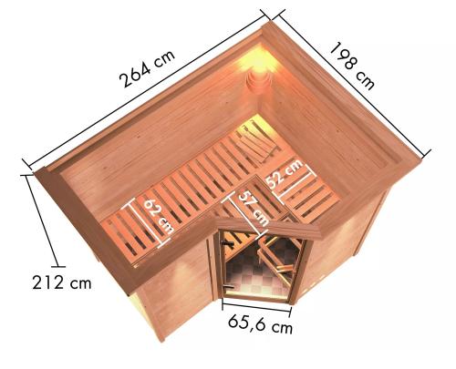 fínska sauna KARIBU SAHIB 2 (75877)