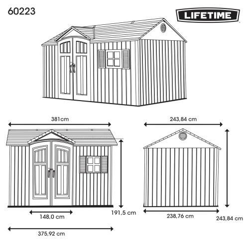 műanyag kerti ház LIFETIME 60223 SOL