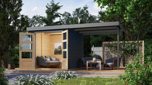 hybridní domek KARIBU JUPITER C (93430) antracit / terragrau