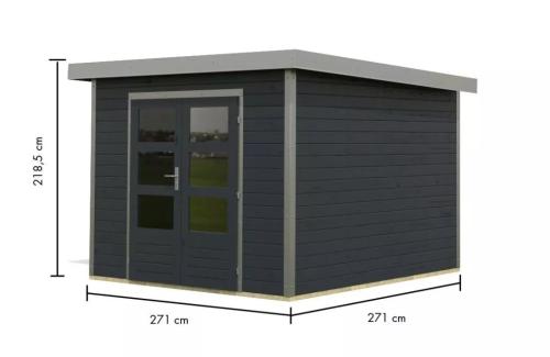 hybridní domek KARIBU PLUTO C (97898) antracit / terragrau
