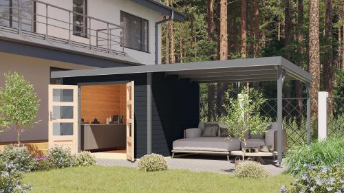 hybridní domek KARIBU PLUTO C (97913) antracit / terragrau