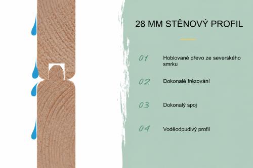 hybridní domek KARIBU PLUTO 6 (97908) natur / antracit + 307 cm přístavek