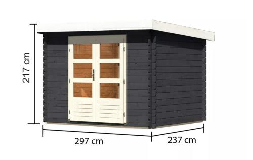 dřevěný domek KARIBU OLAF 3 (97611) antracit