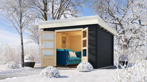 dřevěný domek KARIBU OLAF 3 (97611) antracit