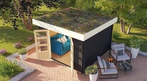 dřevěný domek KARIBU OLAF 3 (97611) antracit