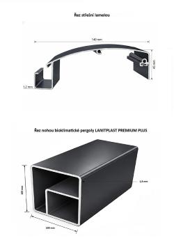 hliníková bioklimatická pergola LANITPLAST PREMIUM 3x3 m