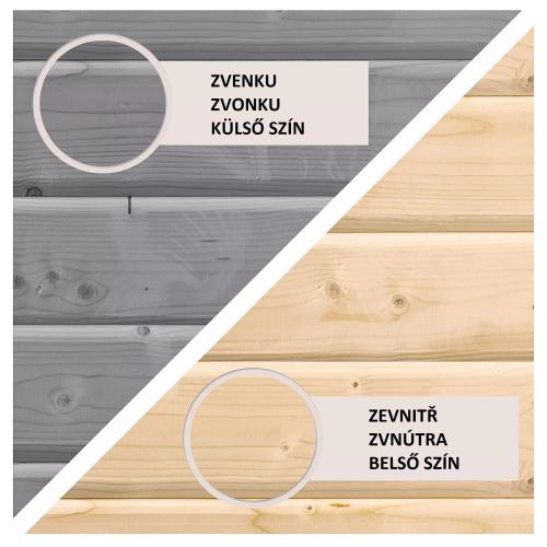 hybridní domek KARIBU PLUTO D (97915) světle šedý / bílý