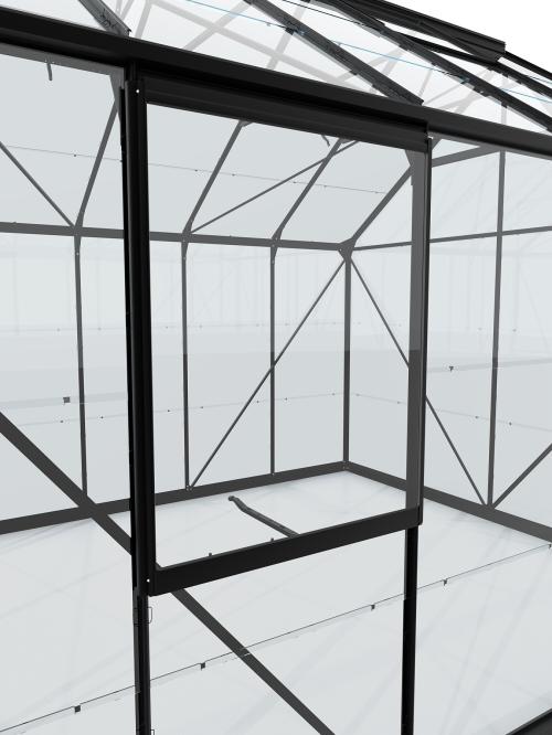stěnové ventilační okno černé VITAVIA typ V (40000607) sklo 3 mm