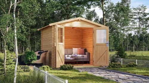 dřevěný domek KARIBU SUDEN 2 (77802) natur