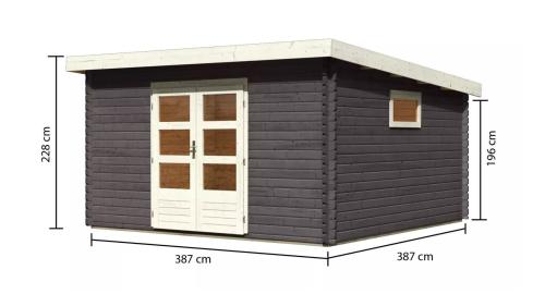 dřevěný domek KARIBU TRITTAU 6 (41534) terragrau