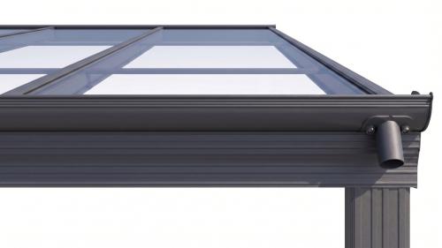 hliníková pergola LANITPLAST WALL 33 FSX antracit + čirý PC