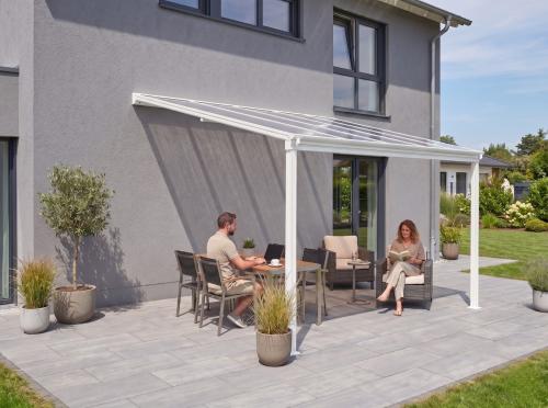 hliníková pergola LANITPLAST WALL 33 FSX bílá + čirý PC