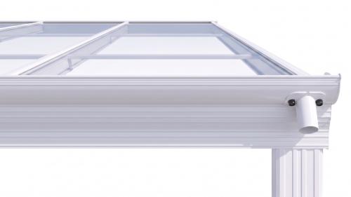 hliníková pergola LANITPLAST WALL 33 FSX bílá + čirý PC