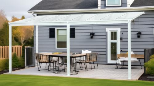 hliníková pergola LANITPLAST WALL 53 FSX bílá + bronz PC