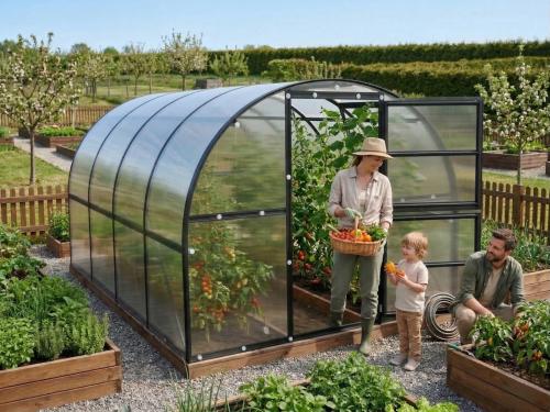 skleník LANITPLAST KYKLOP2 3x4 m PC 6 mm černý