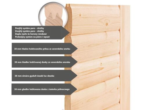sauna fińska KARIBU HYTTI 0 (355) natur