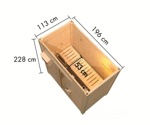 sauna fińska KARIBU HYTTI 0 (356) terragrau