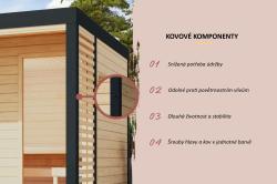 finská sauna KARIBU ARES 1 (217) terragrau / antracit