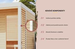 finská sauna KARIBU ARES 1 (215) terragrau / bílá