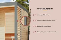 finská sauna KARIBU ARES 2 (265) antracit / šedá