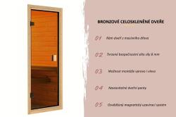 finská sauna KARIBU QUADRO 3 (110) natur