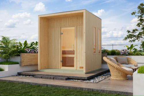 fínska sauna KARIBU ARCADIA (34254) natur