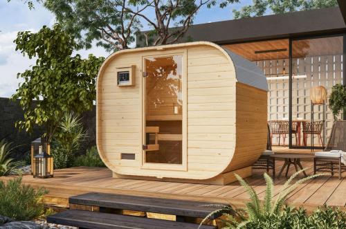 fínska sauna KARIBU QUADRO 1 PLUS (35445) natur