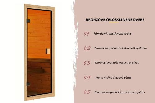 fínska sauna KARIBU QUADRO 1 PLUS (35445) natur